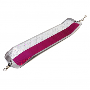 Флешер для троллинга Silver Star (30x7см, нержавейка, плавный, серебряная+розовая голография)