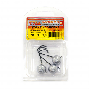Тула Джиг-головка на крючке VMC №3/0 (8гр)